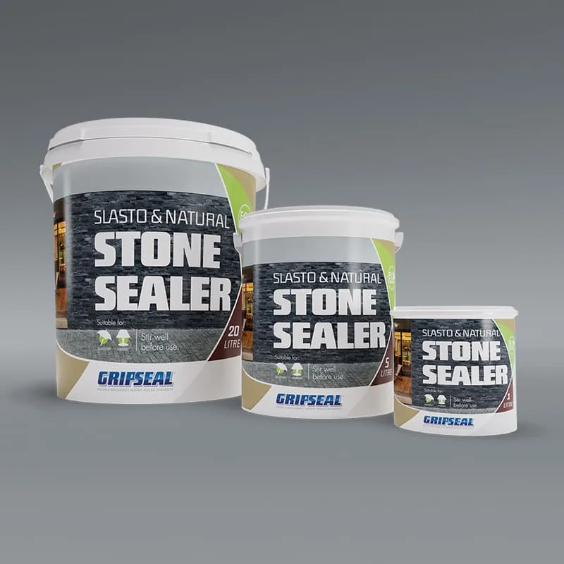 GripSeal Slasto Natural Stone Sealer range – blue label system