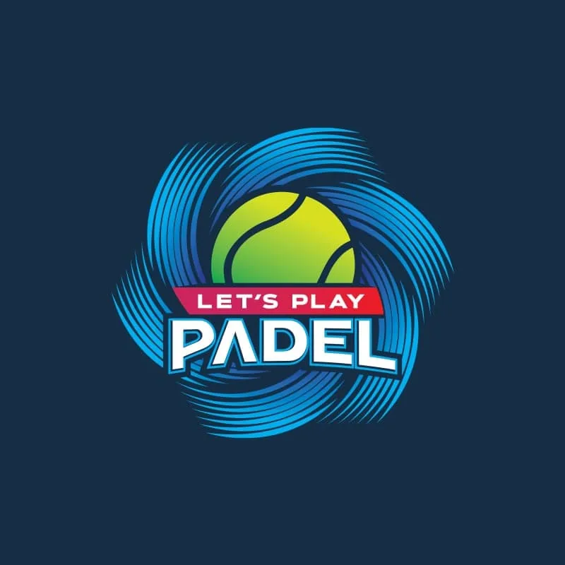 Let's Play Padel logo on dark – reversed