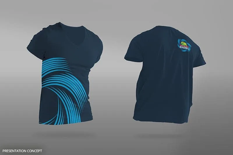 Let's Play Padel t-shirt design – blue variant