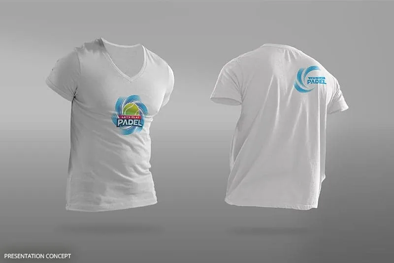 Let's Play Padel t-shirt design – white variant