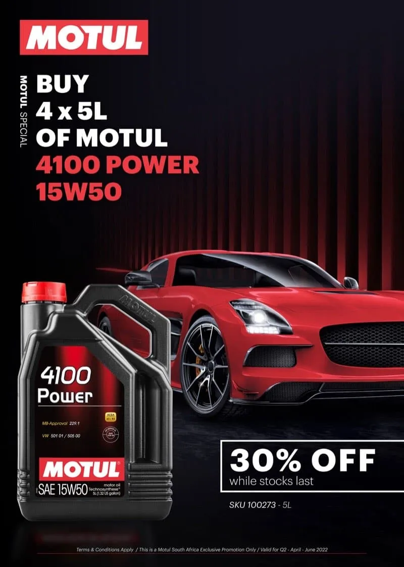 Motul 4100 Power 30% off promotional poster