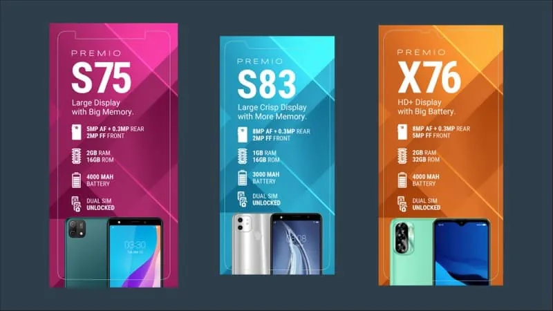Premio screen protector hanging card flat artwork