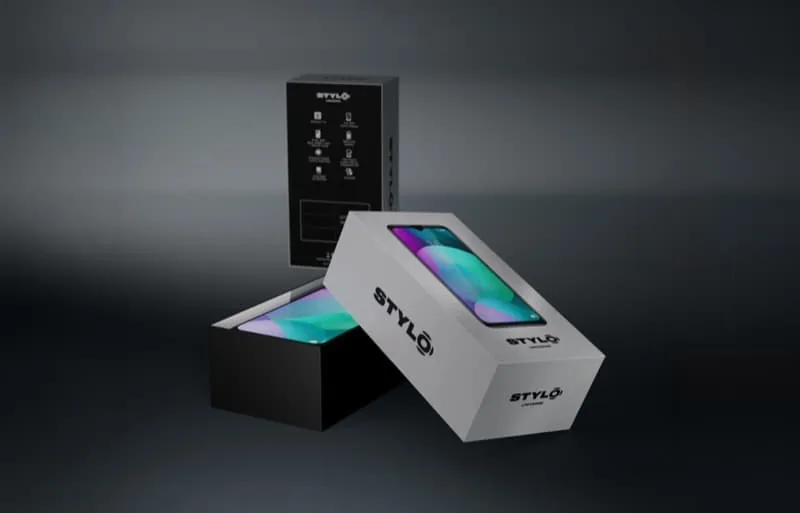Stylo Universe stacked boxes render