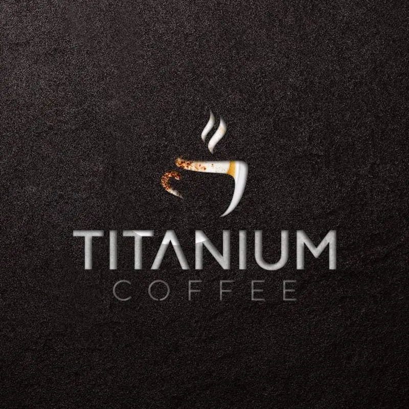 Titanium Coffee horizontal logo lockup
